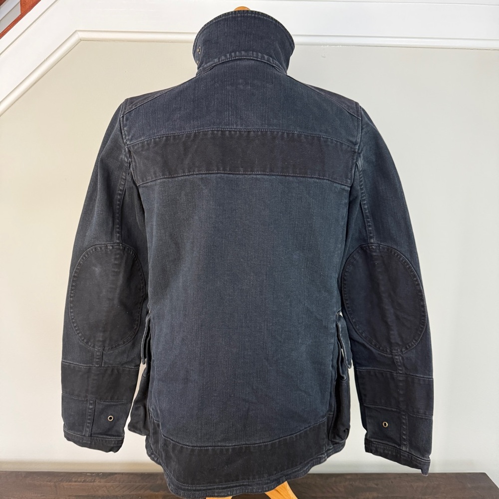 Ralph Lauren Rare Vintage Cortland Black Denim Field Jacket Fireman Toggle Small - Picture 3 of 10
